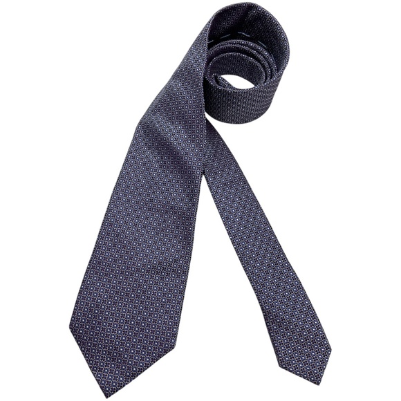 PAL ZILERI Navy/Blue/Purple Geometric Silk LUXURY Tie ITALY - Picture 1 of 6